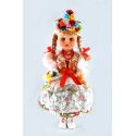 Doll in Krakow folk wedding dress 45 cm