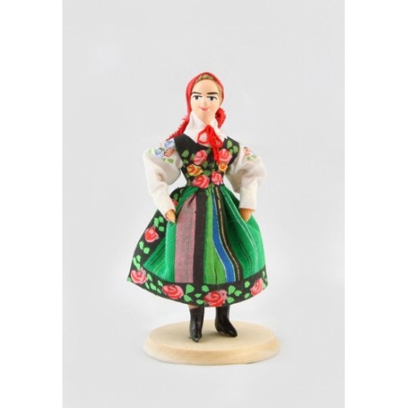 Doll in Lowicz folk dress 12 cm
