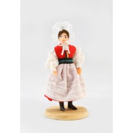 Doll in Poznan folk dress, 12 cm