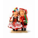 Dolls in Krakow folk outfits, 16 cm