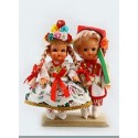 Dolls in Krakow wedding outfits, 16 cm