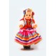Doll in Lublinian pink folk dress 30 cm.