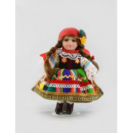 Porcelain Doll in Lowicz folk costume